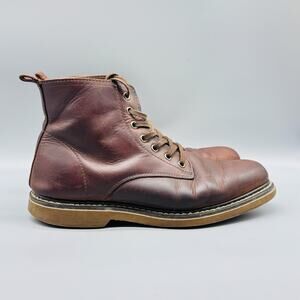 Golden Fox Boots Mens 10 Brown Leather Lace Up Ankle Work Casual Dynamic Comfort